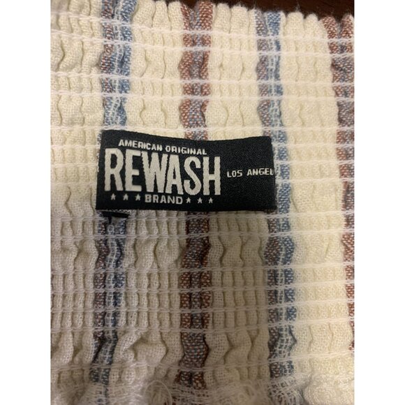 Rewash Linen Sripe Cropped Lightweight Pants Size M - Picture 4 of 8